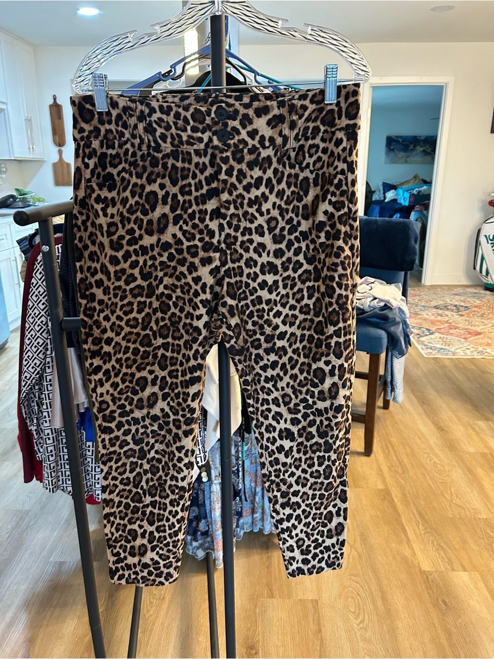torrid Leopard Print Skinny Ponte Pants - Brown/Black